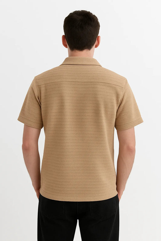 COTON - BROWN HALF SLEEVES SHIRT