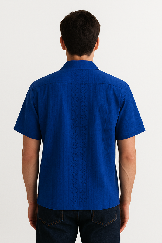 COTTON - BLUE HALF SLEEVES SHIRT