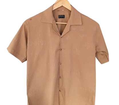 COTON - BROWN HALF SLEEVES SHIRT