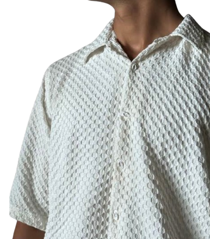 COTTON - WHITE HALF SLEEVES SHIRT